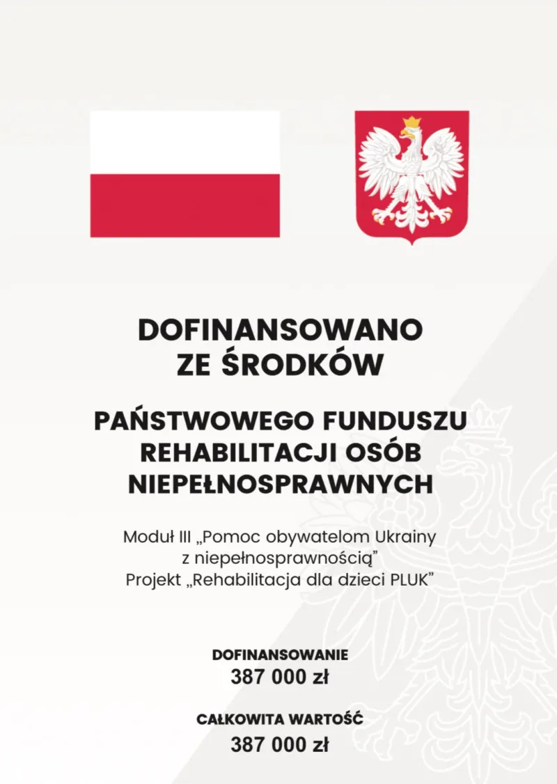 Grafika z informacją o dofinansowaniu z PFRON_u do projektu 